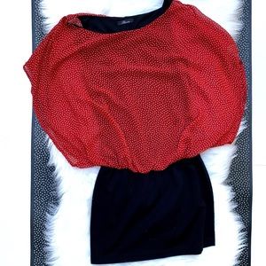 Red Blouse Mini Dress Women's Small